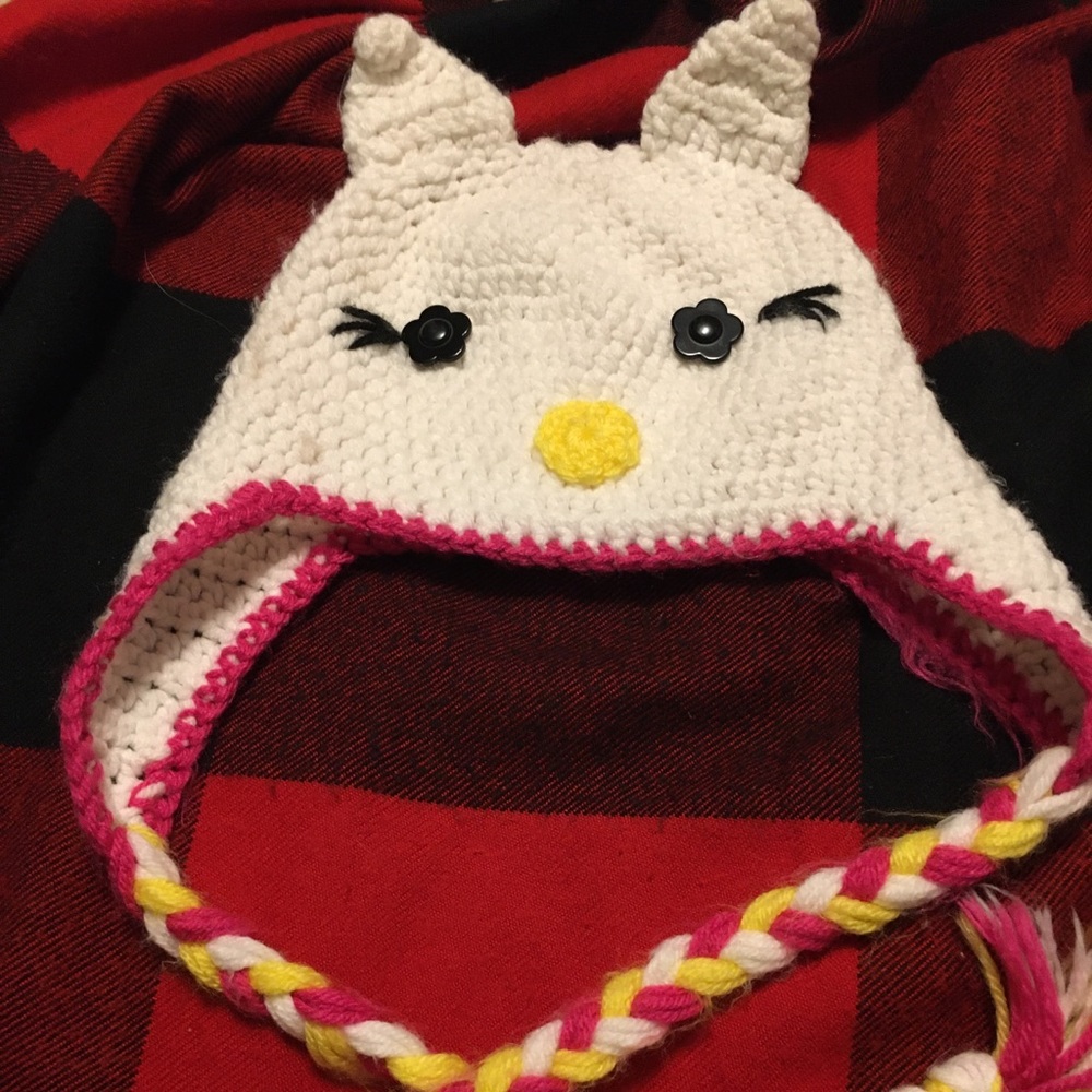 Homemade hello Kitty hat